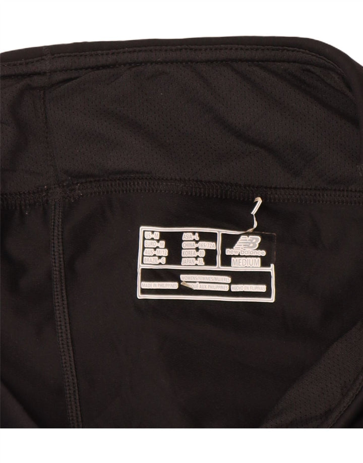 New Balance Womens Sport Shorts UK 12 Medium  Black Polyester