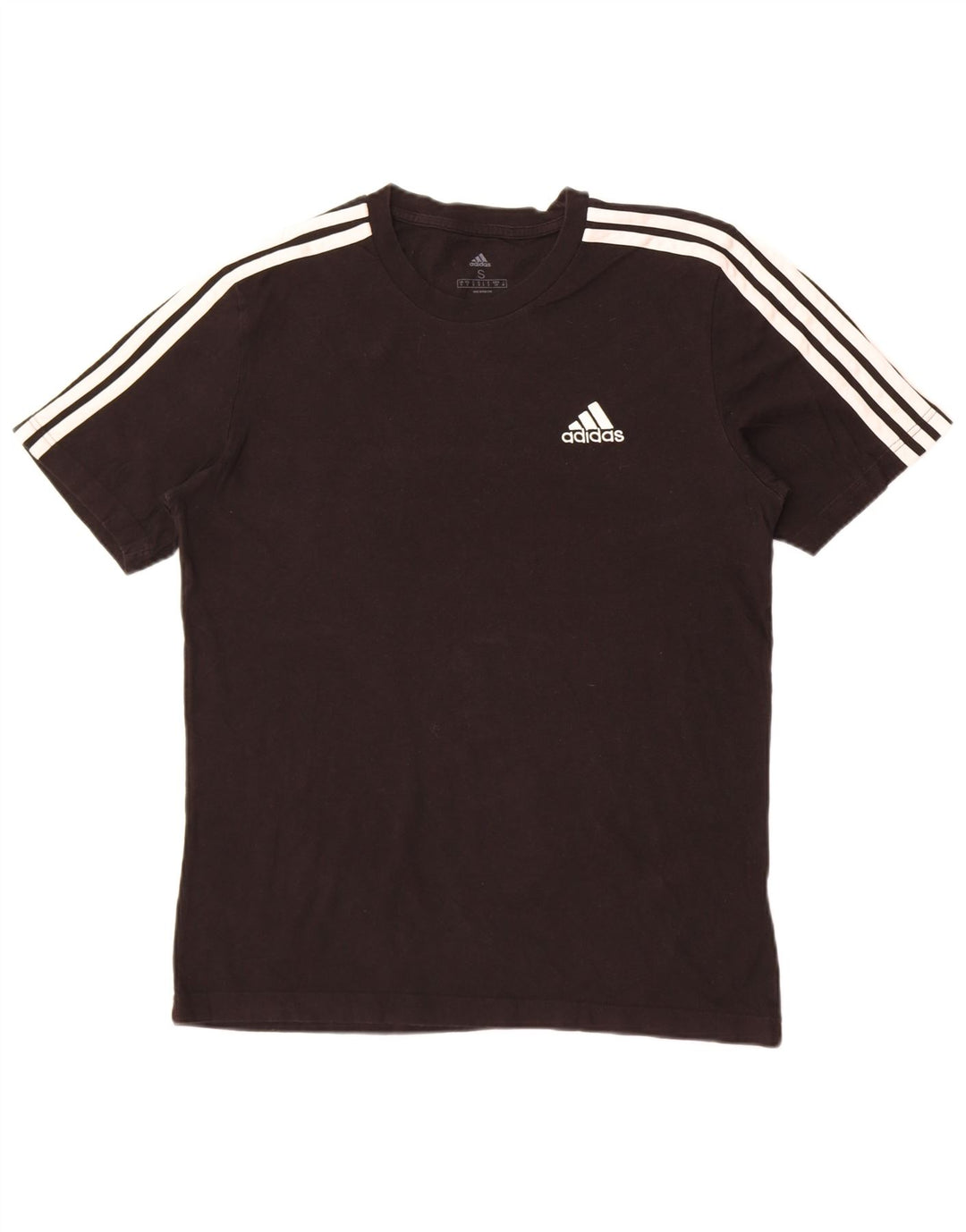 Adidas Mens T-Shirt Top Small Black Cotton