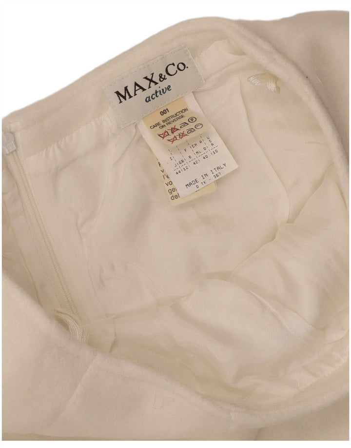 Max & Co. Womens Mini Skirt UK 12 Medium W26 White Polyester