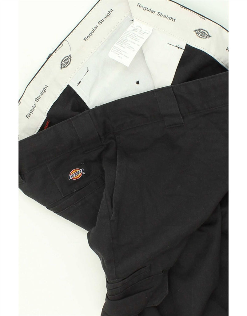 DICKIES Mens Regular Straight Cargo Trousers W42 L30  Black Cotton Vintage Dickies and Second-Hand Dickies from Messina Hembry 