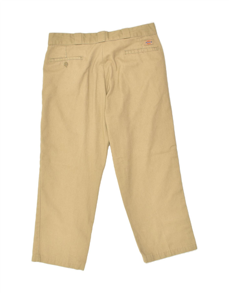 DICKIES Mens Straight Chino Trousers IT 54 2XL W38 L26 Beige Polyester | Vintage Dickies | Thrift | Second-Hand Dickies | Used Clothing | Messina Hembry 