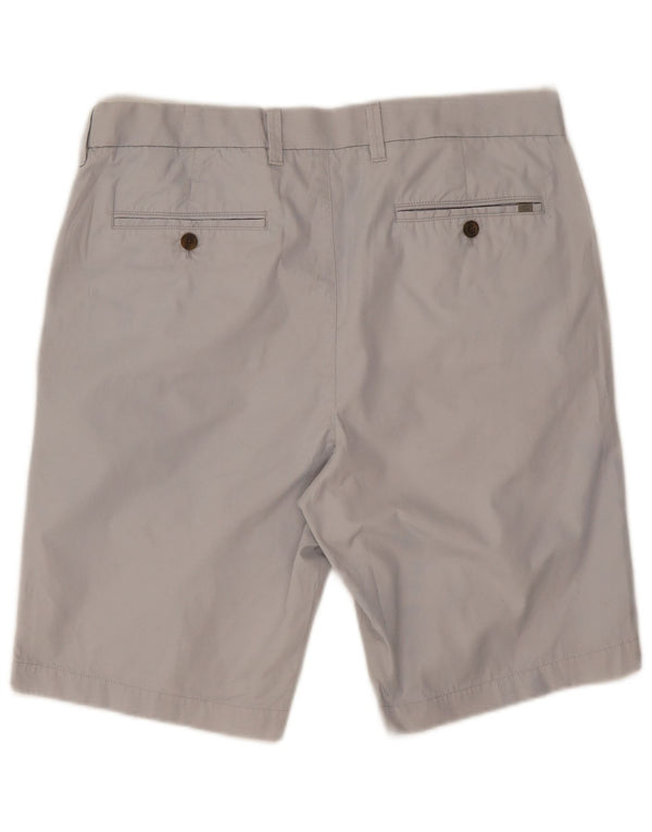 Marks & Spencer Mens Chino Shorts W34 Large Grey Cotton