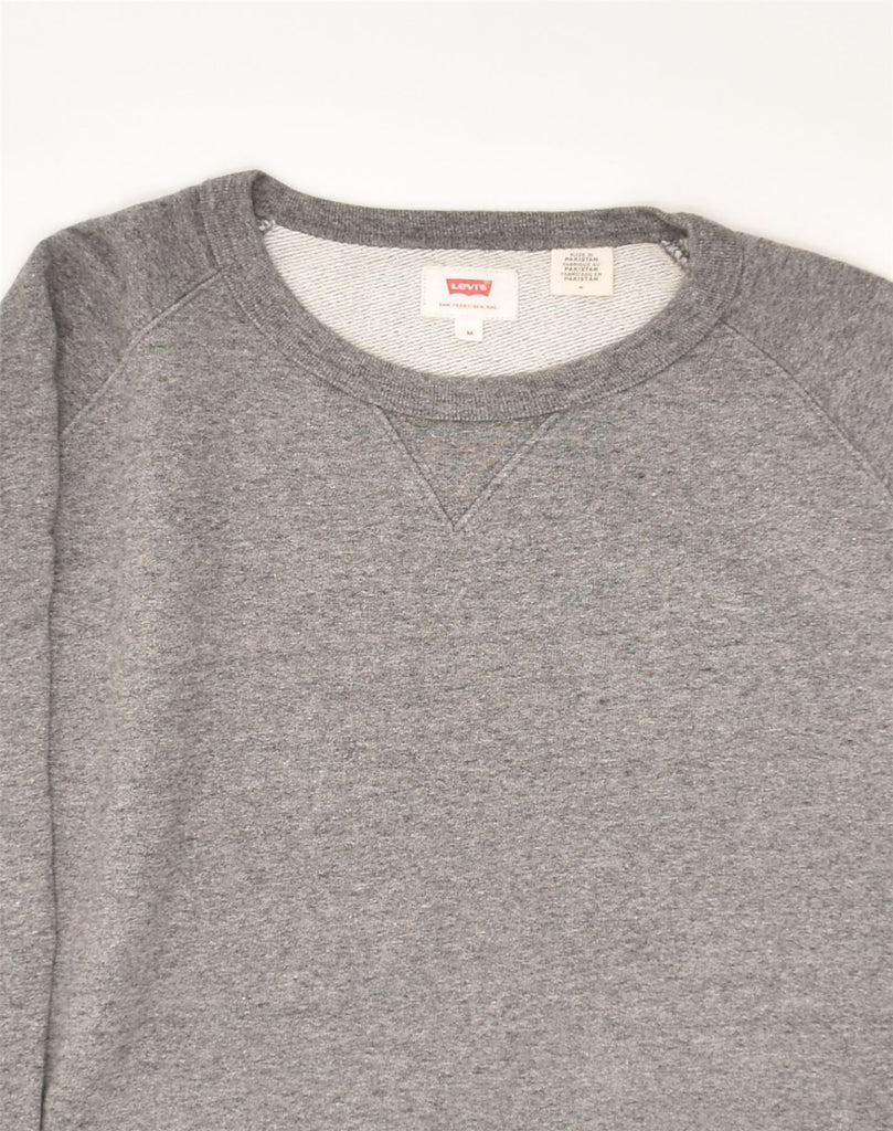 LEVI'S Mens Sweatshirt Jumper Medium Grey Cotton | Vintage Levi's | Thrift | Second-Hand Levi's | Used Clothing | Messina Hembry 