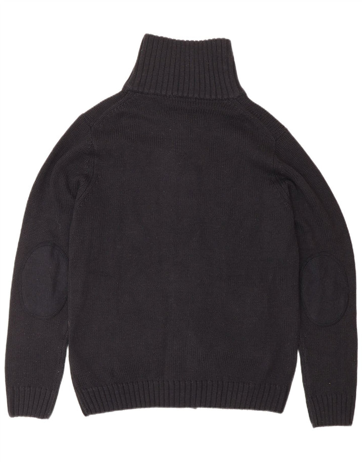 PIERRE CARDIN Mens Cardigan Sweater Large Navy Blue Acrylic