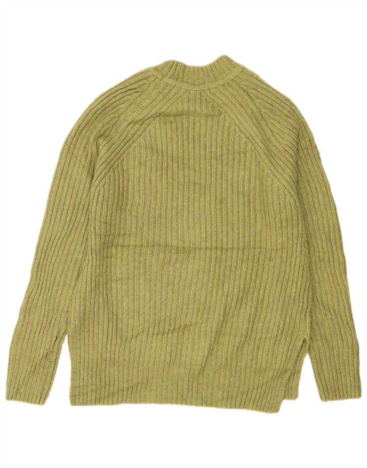 Marks & Spencer Womens Turtle Neck Jumper Sweater UK 10 Small Green