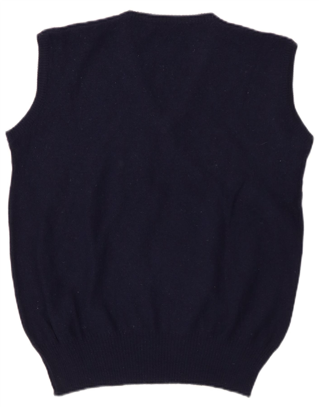 SERGIO TACCHINI Womens Vest Tank Top UK 14 Medium Navy Blue Striped Wool