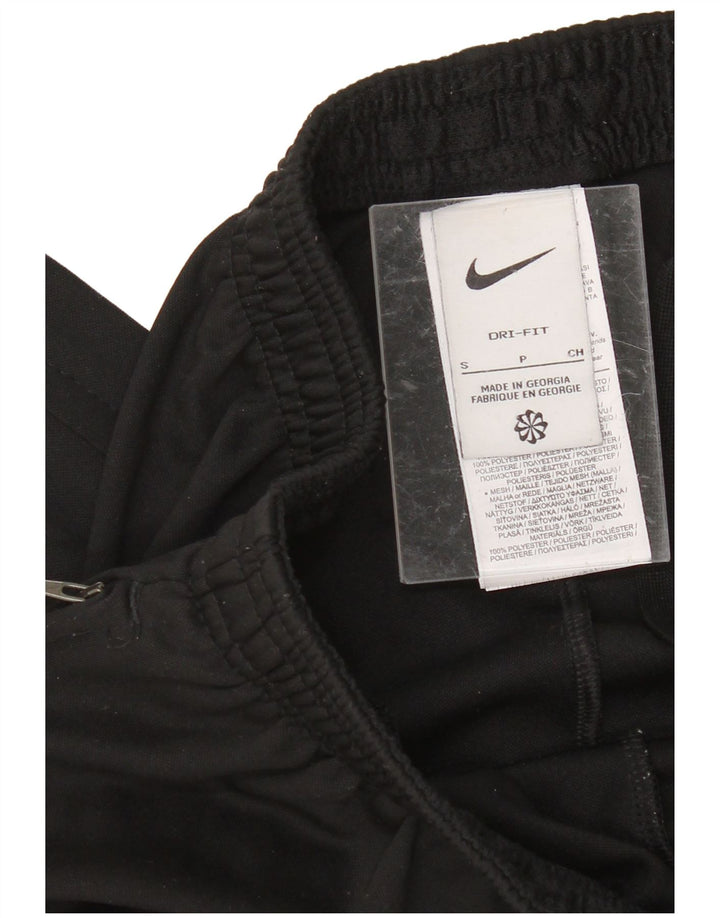 NIKE Mens Dri Fit Tracksuit Trousers Small  Black Colourblock Polyester