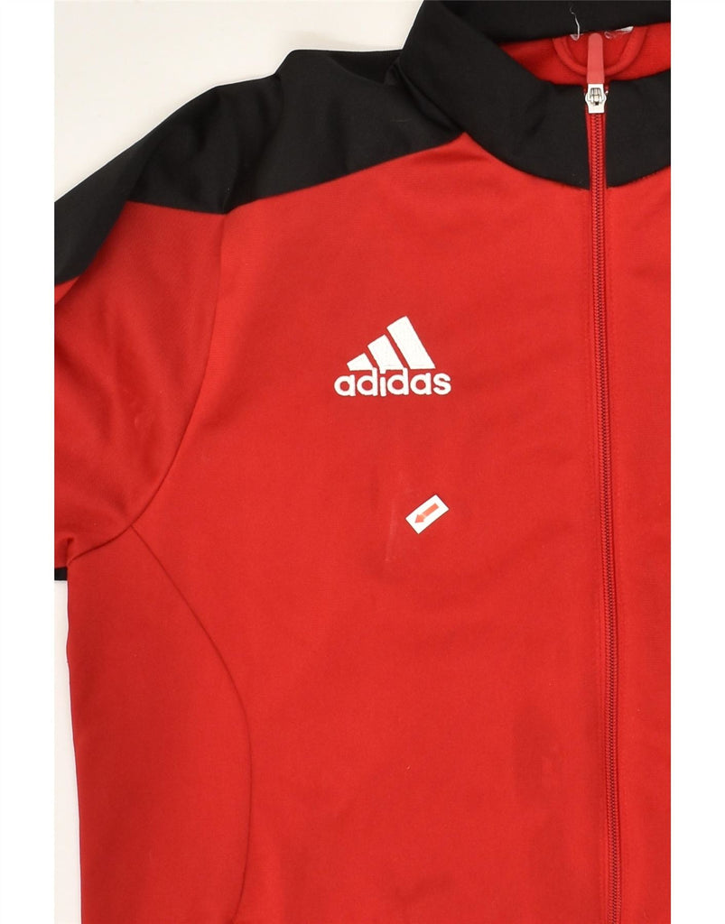 ADIDAS Mens Tracksuit Top Jacket Medium Red Colourblock Polyester Vintage Adidas and Second-Hand Adidas from Messina Hembry 