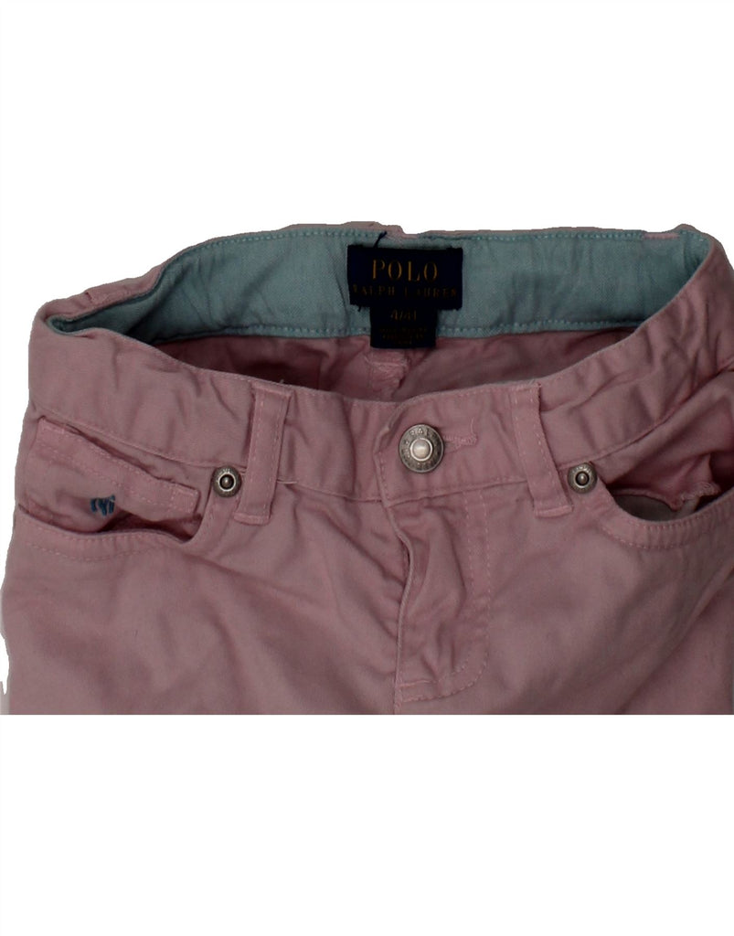 POLO RALPH LAUREN Girls Slim Chino Trousers 3-4 Years W20 L16 Pink Vintage Polo Ralph Lauren and Second-Hand Polo Ralph Lauren from Messina Hembry 