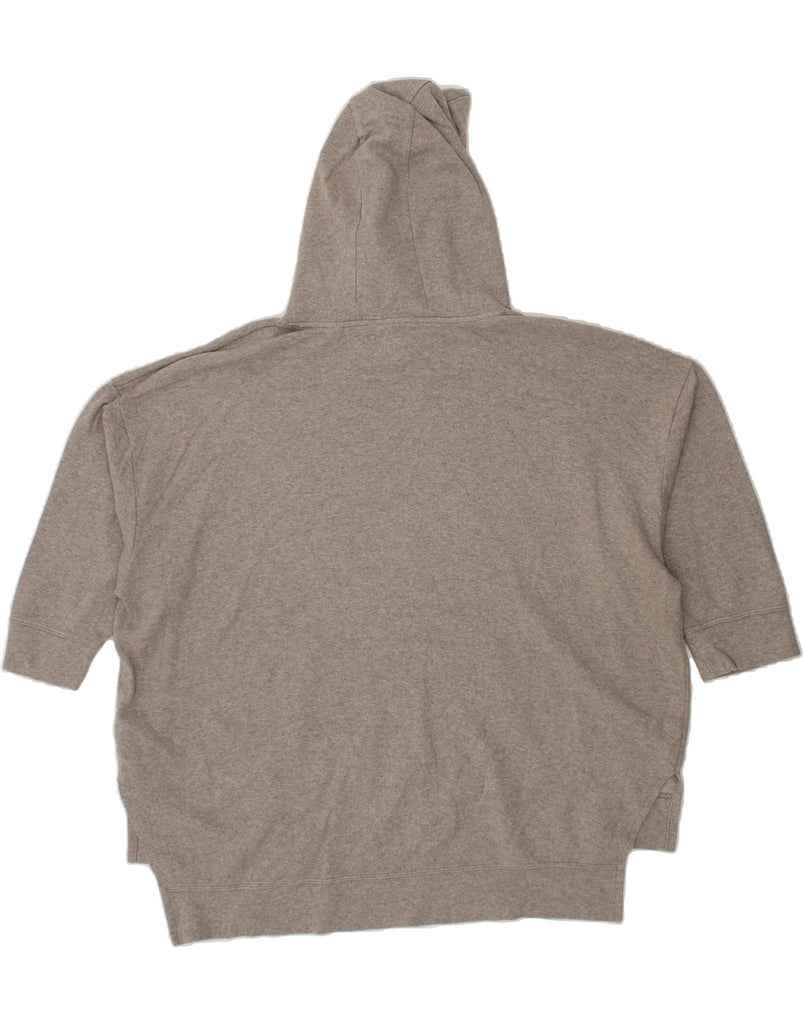 JACK WILLS Womens Oversized 3/4 Sleeve Hoodie Jumper UK 16 Large Grey Vintage Jack Wills and Second-Hand Jack Wills from Messina Hembry 