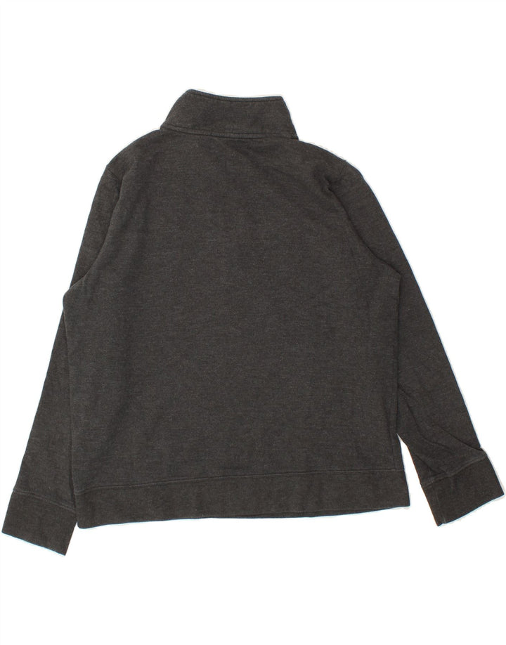 EDDIE BAUER Womens Zip Neck Sweatshirt Jumper UK 16 Large Grey Cotton Vintage Eddie Bauer and Second-Hand Eddie Bauer from Messina Hembry 