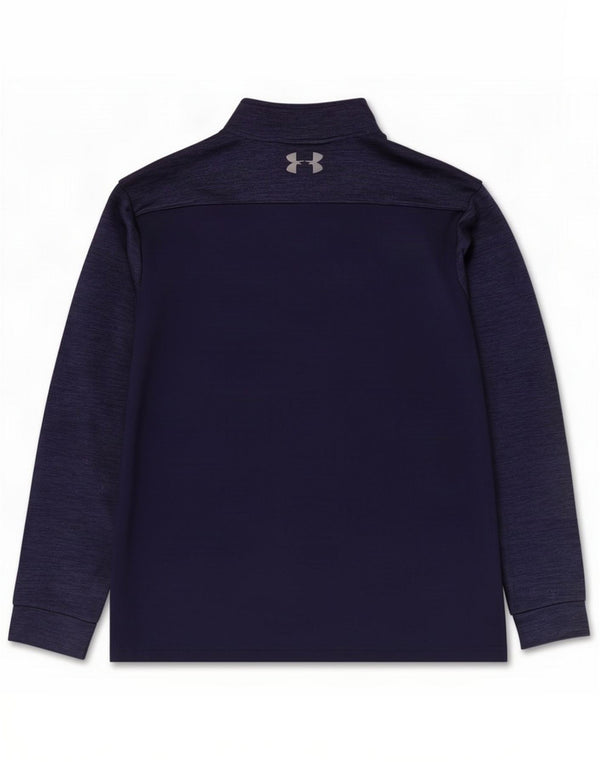 Under Armour Mens Zip Neck Pullover Tracksuit Top XL Navy Blue Flecked