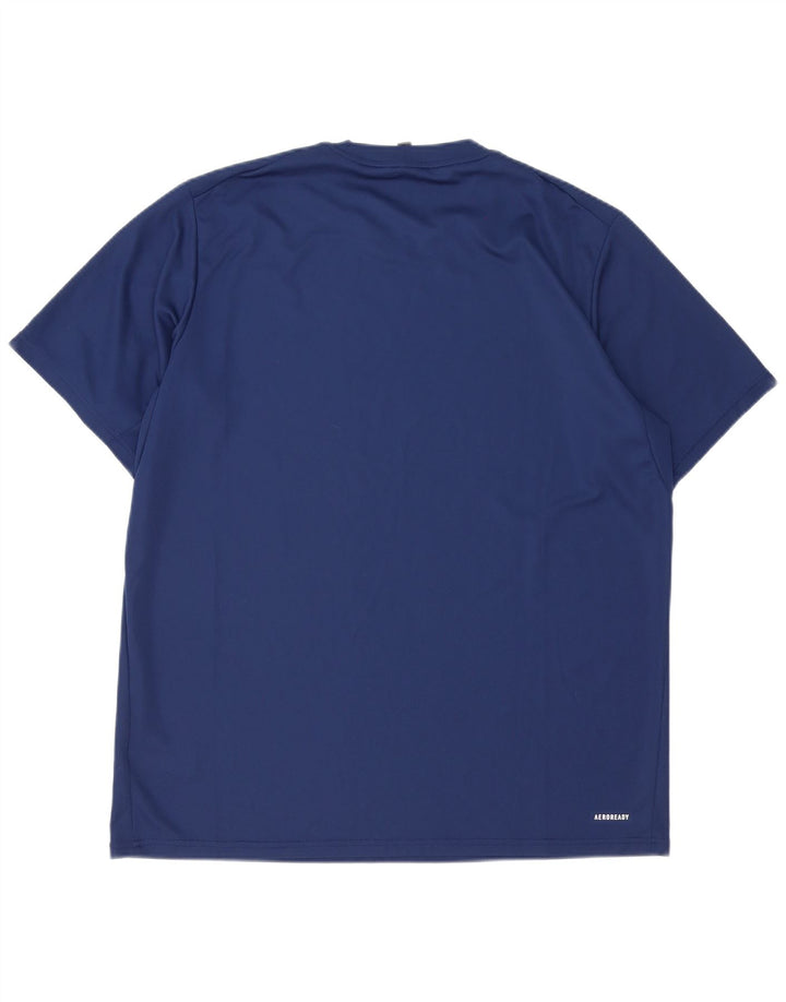 Adidas Mens Aeroready T-Shirt Top XL Navy Blue Polyester