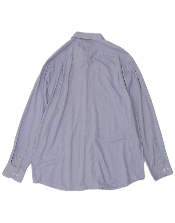 Pierre Cardin Mens Shirt Size 17.5 XL Blue Spotted Cotton