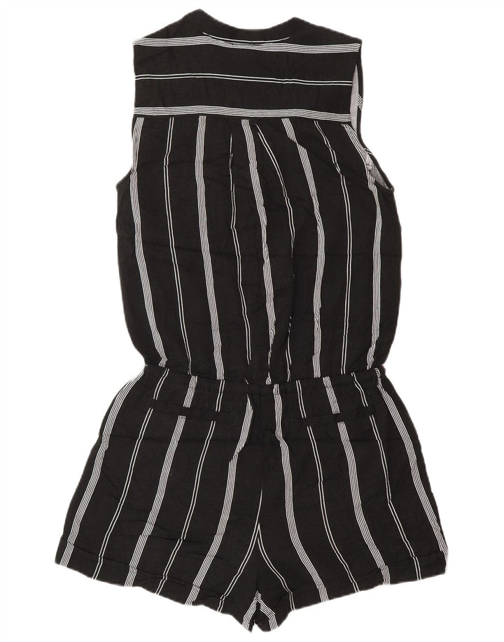 Mossimo Womens Sleeveless Playsuit UK 6 XS Black Striped Rayon