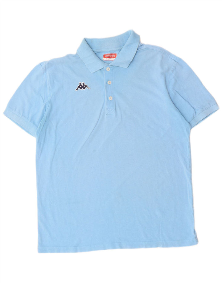 Kappa Mens Polo Shirt XL Blue Cotton