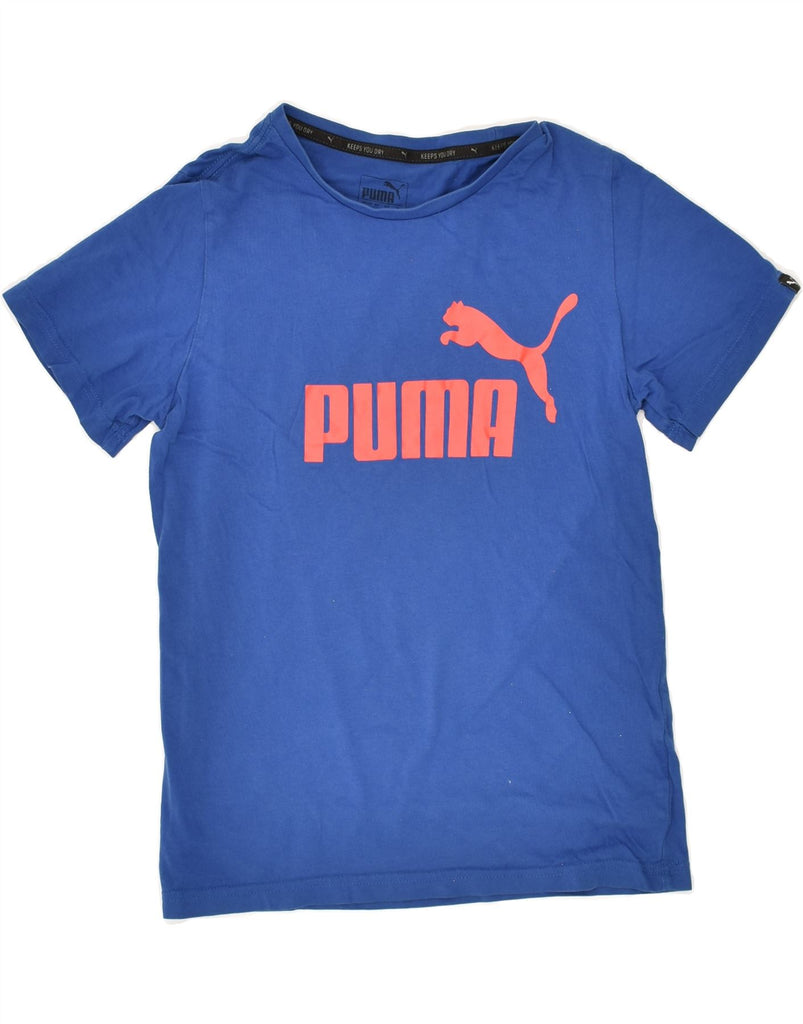 PUMA Boys Graphic T-Shirt Top 11-12 Years Blue | Vintage Puma | Thrift | Second-Hand Puma | Used Clothing | Messina Hembry 