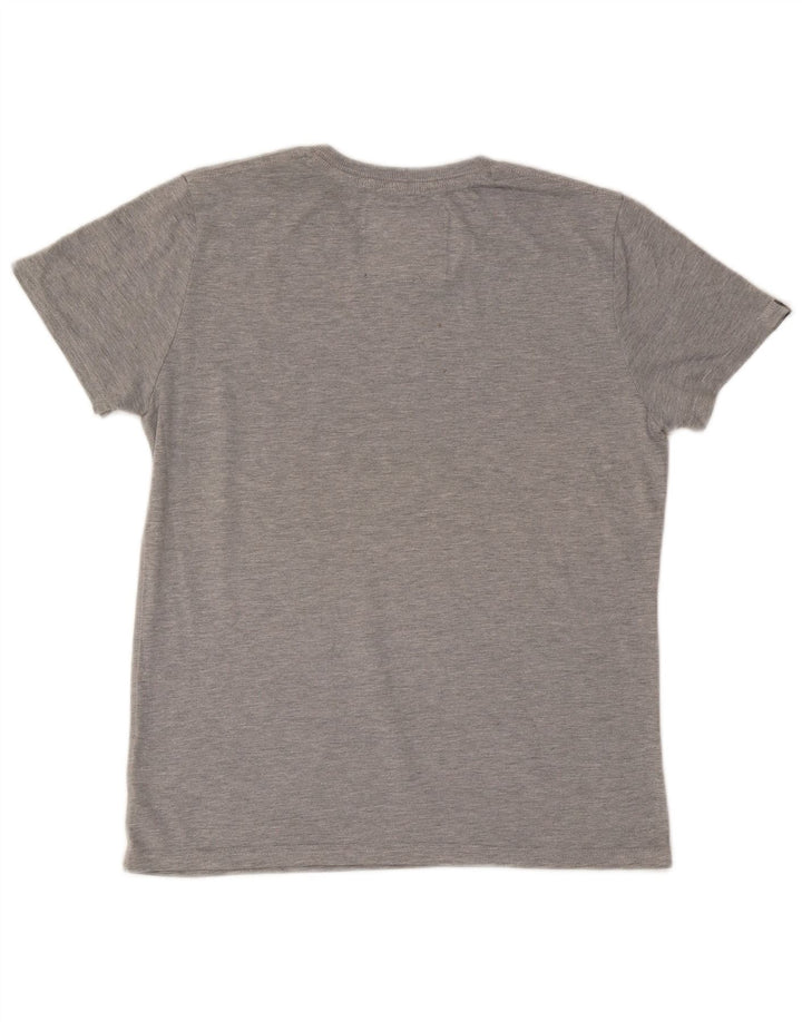 SUPERDRY Mens Graphic T-Shirt Top Large Grey Polyester Vintage Superdry and Second-Hand Superdry from Messina Hembry 