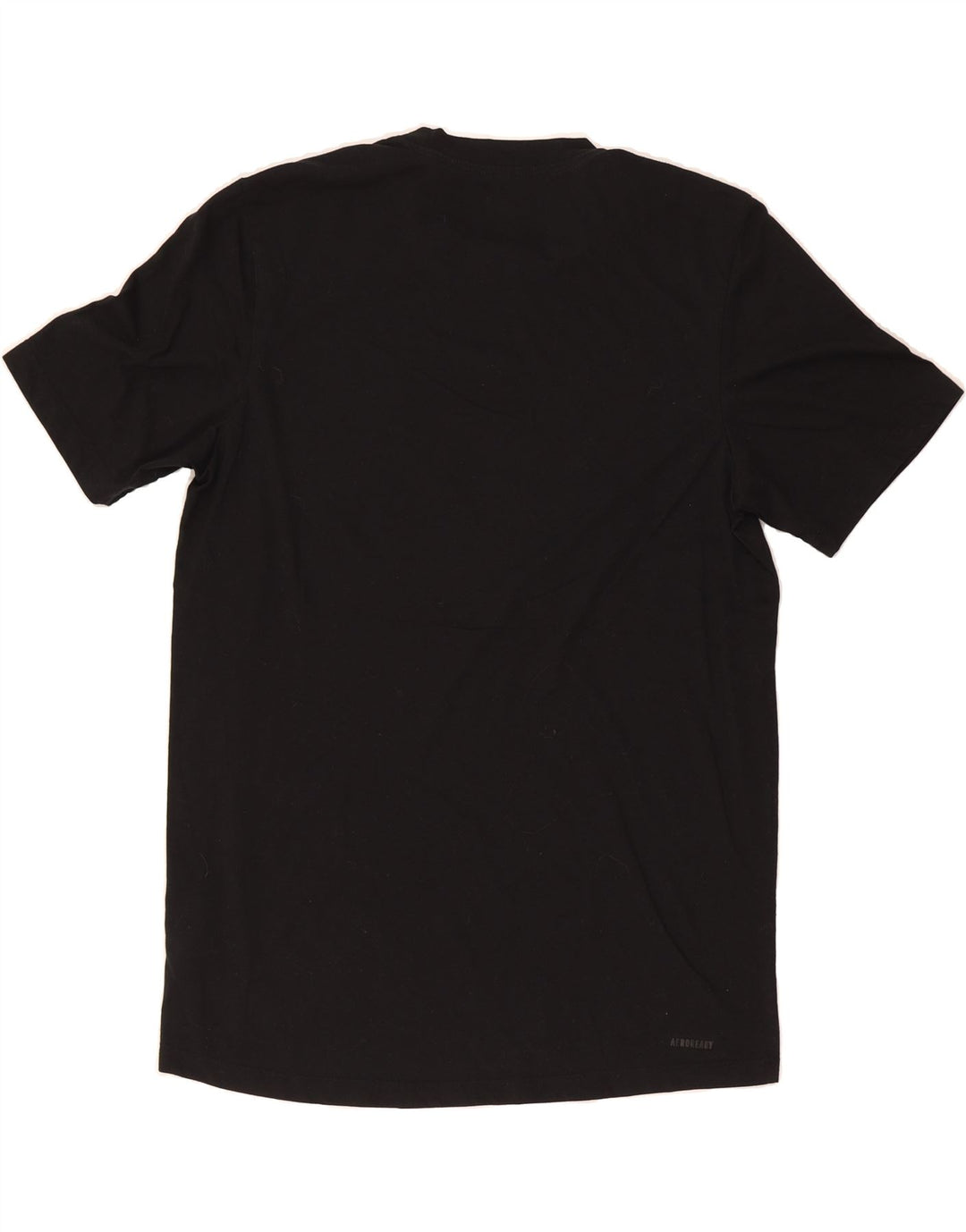 ADIDAS Mens Aeroready Graphic T-Shirt Top Medium Black Cotton Vintage Adidas and Second-Hand Adidas from Messina Hembry 