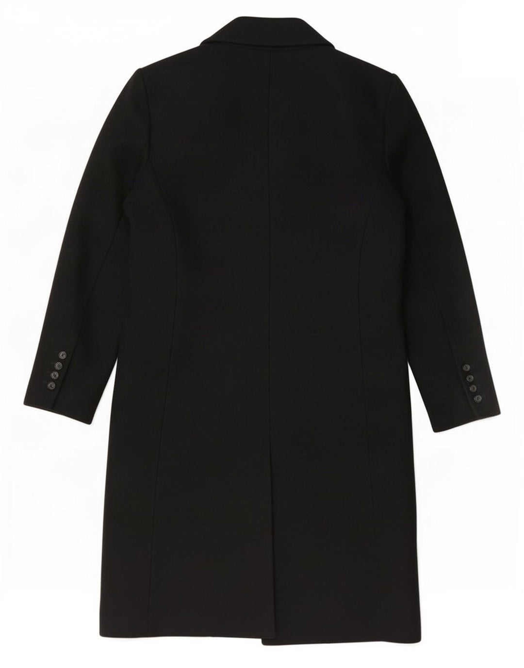 Zara Womens Double Breasted Coat UK 14 Medium Black Polyester