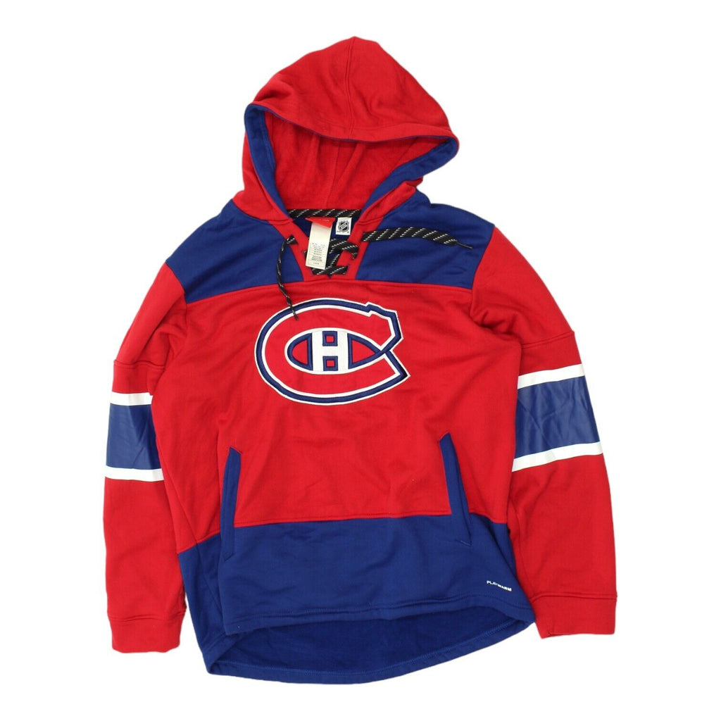 Montreal Canadiens Mens Red Lace Reebok Hoodie | Sportswear NHL Ice Hockey VTG | Vintage Messina Hembry | Thrift | Second-Hand Messina Hembry | Used Clothing | Messina Hembry 