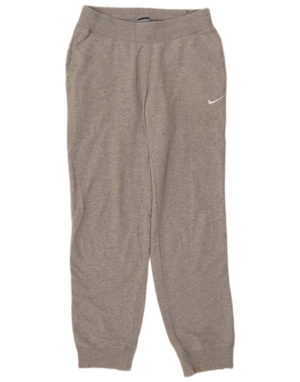 Nike Womens Tracksuit Trousers Joggers UK 14 Medium Grey Flecked Cotton