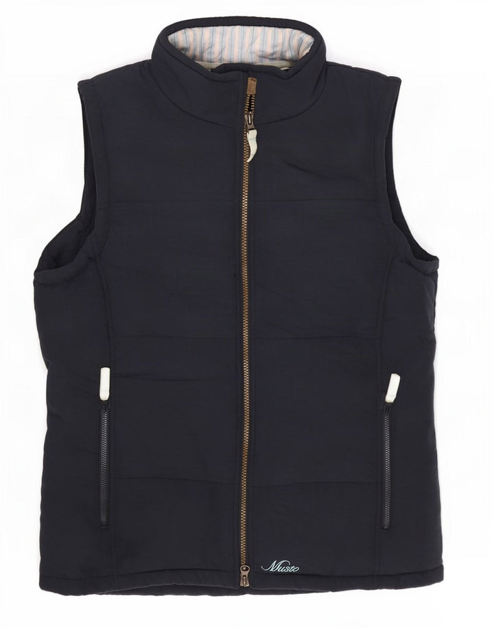 Musto Womens Padded Gilet UK 14 Large Navy Blue Polyester