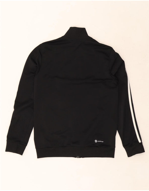 Adidas Boys Aeroready Tracksuit Top Jacket 11-12 Years Black Colourblock