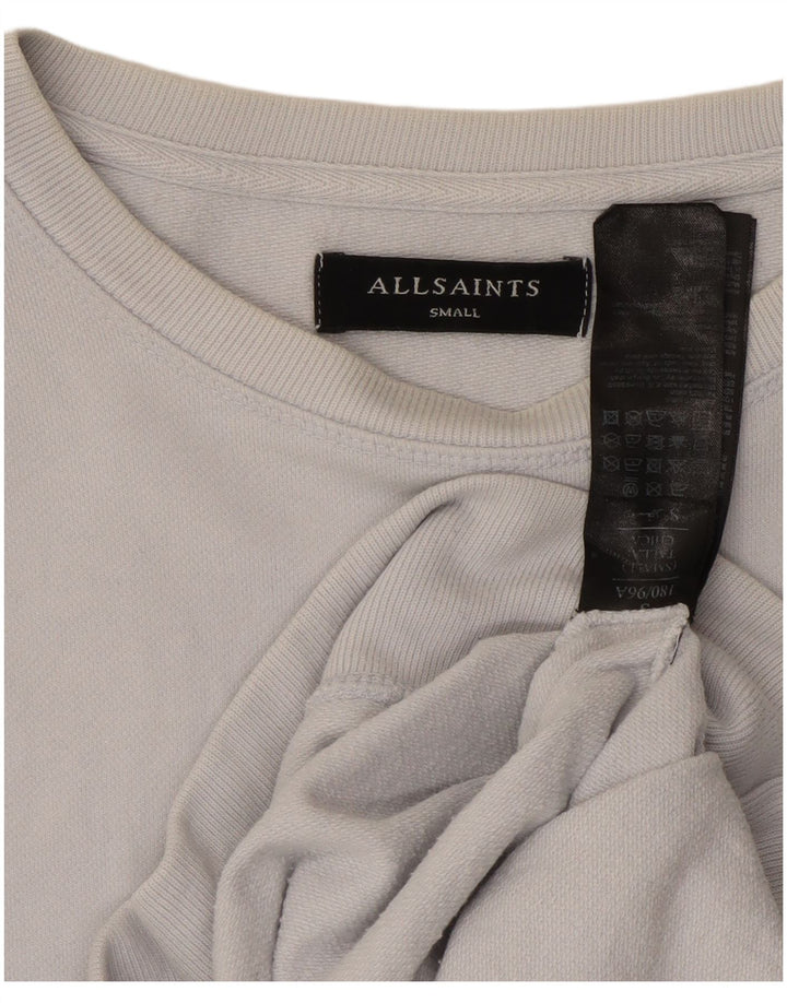 ALL SAINTS Mens Sweatshirt Jumper Small Blue Cotton