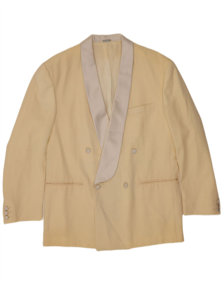 Carlo Pignatelli Mens Double Breasted Blazer Jacket IT 52 XL Yellow