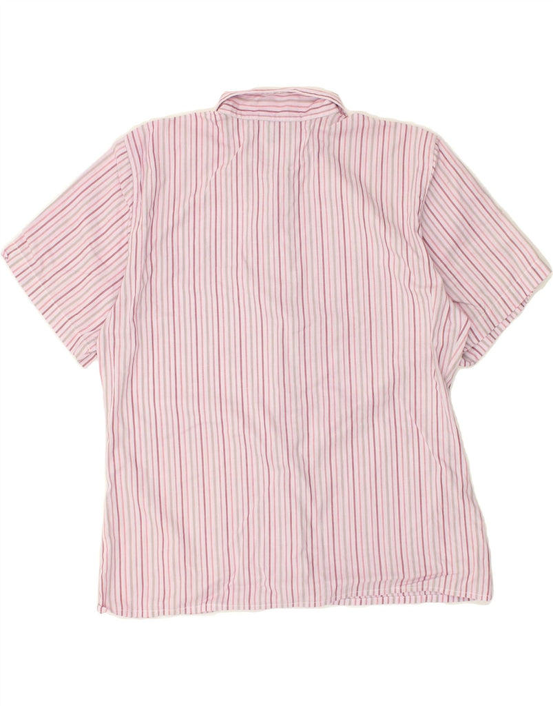 LUISA SPAGNOLI Womens Short Sleeve Shirt EU 42 Large Pink Striped | Vintage Luisa Spagnoli | Thrift | Second-Hand Luisa Spagnoli | Used Clothing | Messina Hembry 