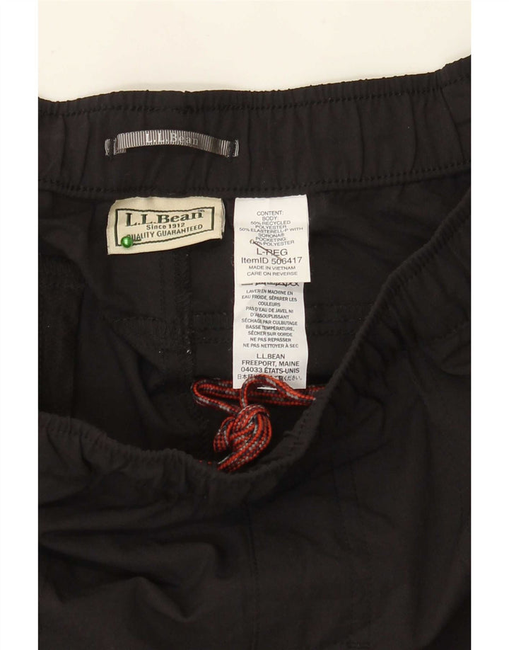 L.L.Bean Mens Tracksuit Trousers Large  Black Polyester