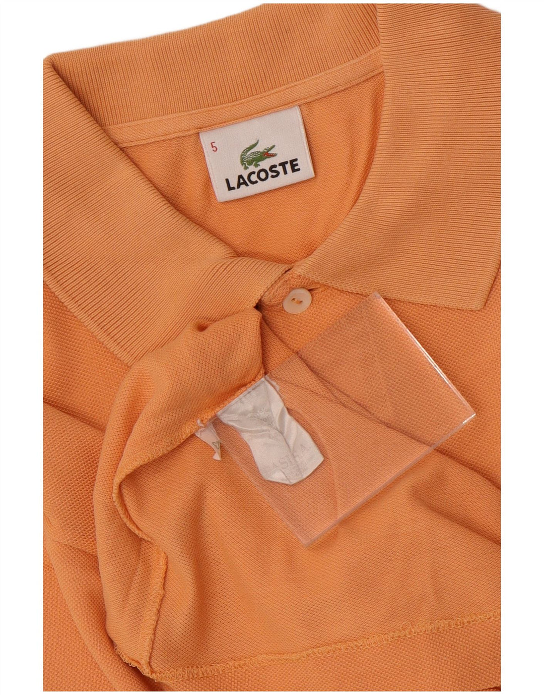 Lacoste Mens Polo Shirt Size 5 Large Orange Cotton