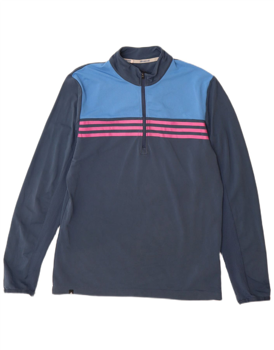 Adidas Mens Climacool Pullover Tracksuit Top Small Navy Blue Colourblock