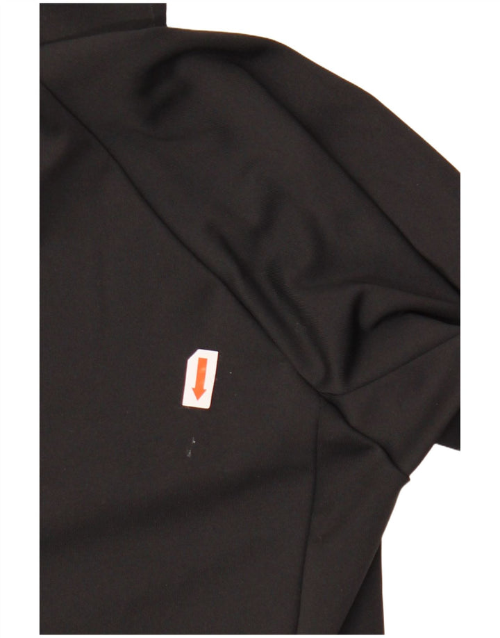 COLUMBIA Womens Crop Button Neck Pullover Tracksuit Top UK 12 Medium Black