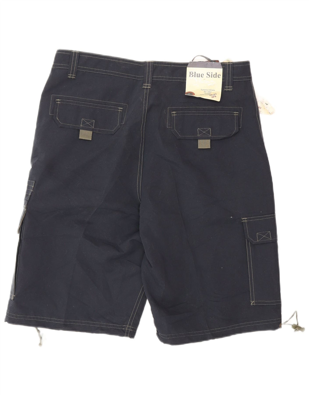 Blue Side Mens Cargo Shorts Large W34  Navy Blue Polyester