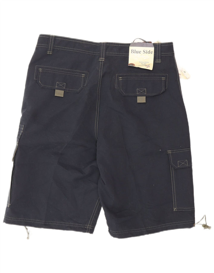 Blue Side Mens Cargo Shorts Large W34  Navy Blue Polyester