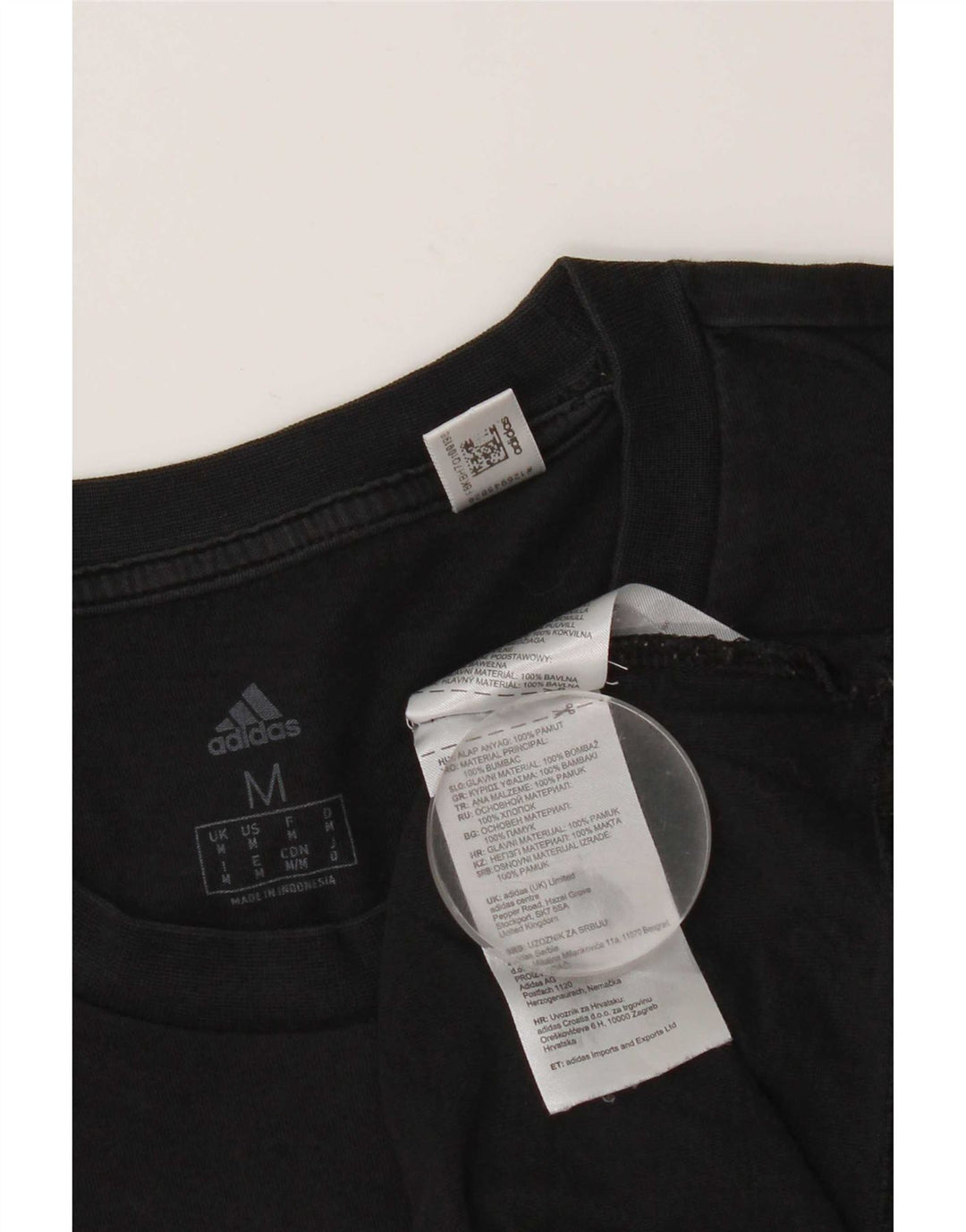 Adidas Mens Graphic T-Shirt Top Medium Black Cotton