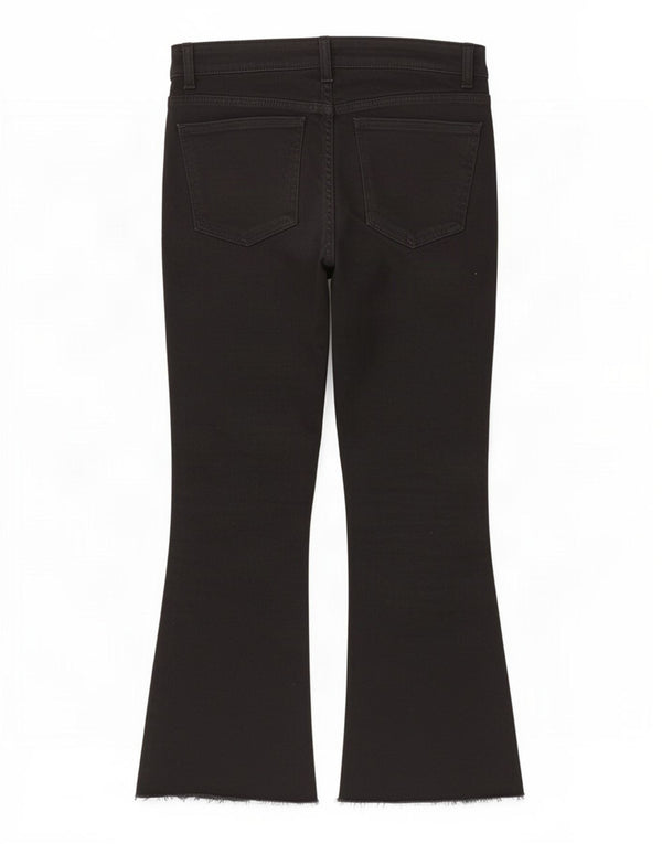 Zara Womens Crop Bootcut Jeans EU 40 Medium W30 L25 Black