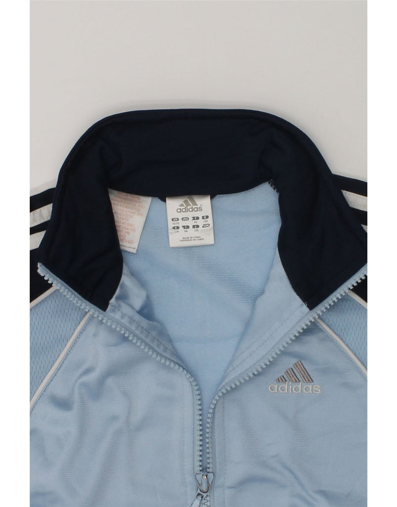 ADIDAS Boys Tracksuit Top Jacket 9-10 Years Blue Colourblock Polyester | Vintage Adidas | Thrift | Second-Hand Adidas | Used Clothing | Messina Hembry 