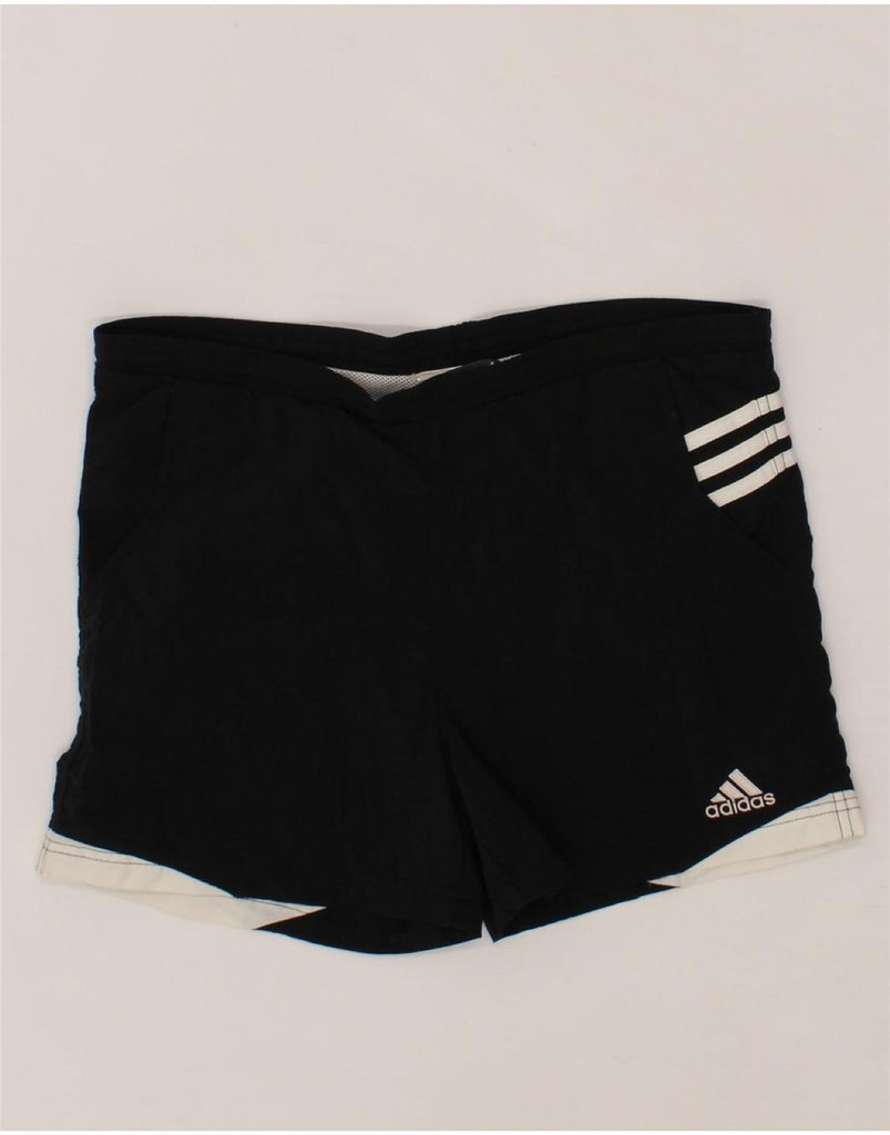 ADIDAS Womens Sport Shorts UK 16 Large  Black Colourblock Polyester Vintage Adidas and Second-Hand Adidas from Messina Hembry 