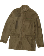 DKNY Mens Utility Jacket UK 38 Medium Khaki Cotton