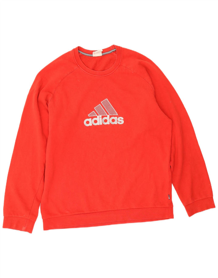 Adidas Mens Graphic Sweatshirt Jumper XL Red Cotton