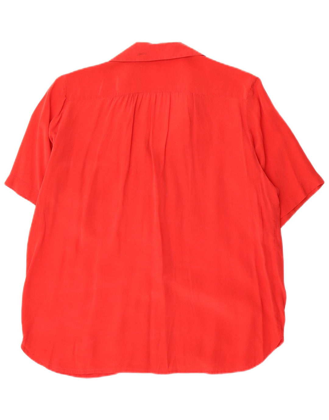 Vintage Womens Short Sleeve Shirt Blouse UK 16 Large Red