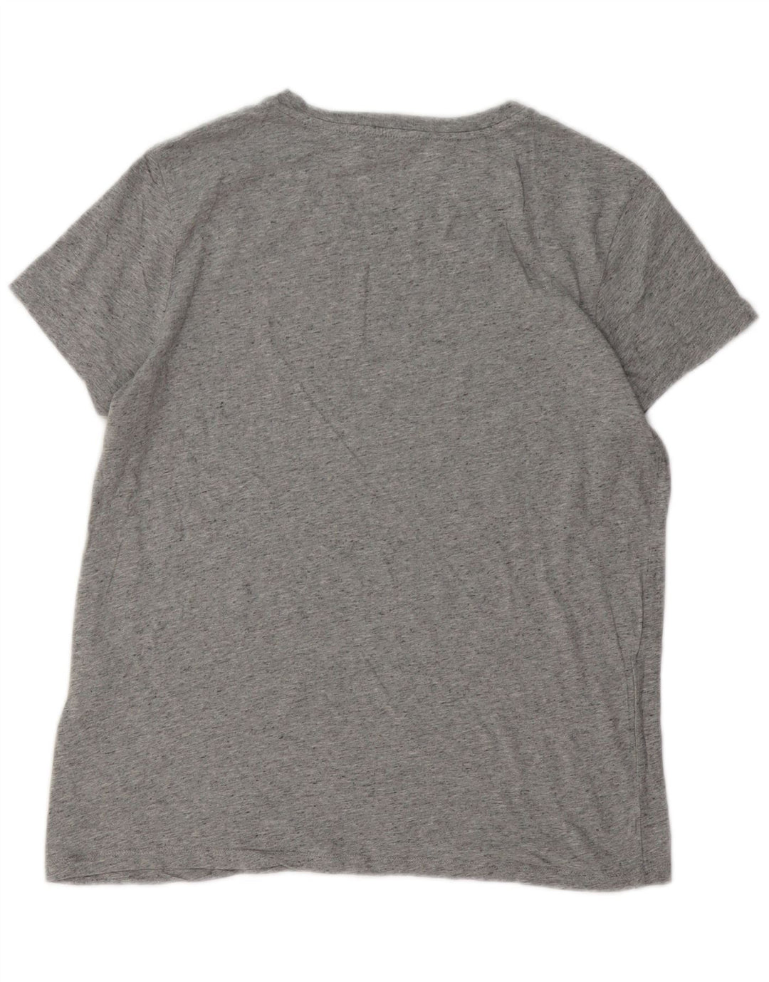 Levi's Womens Graphic T-Shirt Top UK 14 Large Grey Flecked Cotton