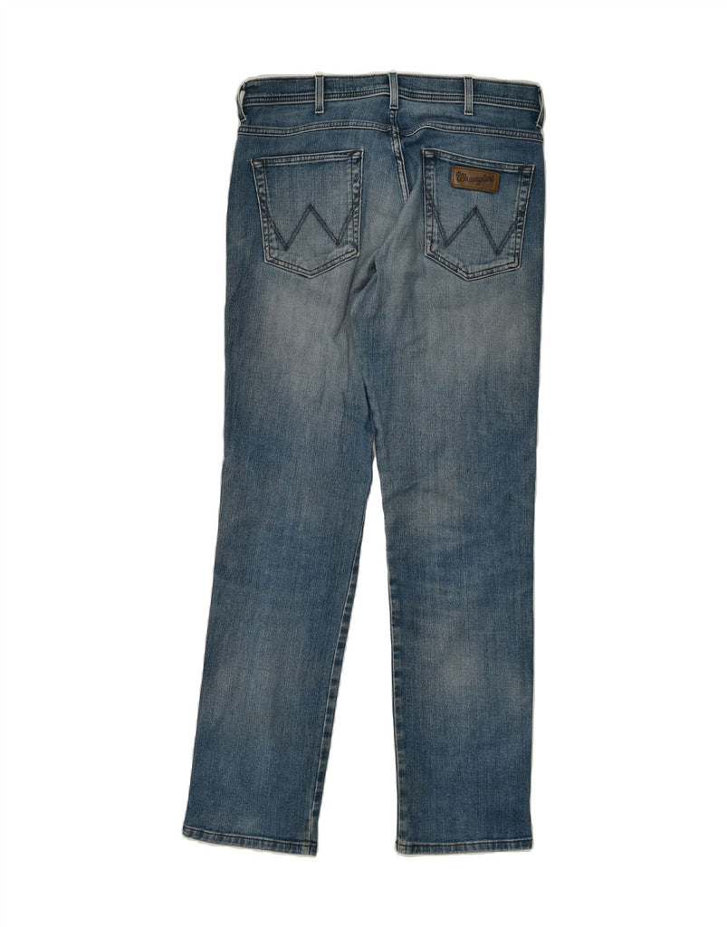 WRANGLER Mens Arizona Straight Jeans W34 L34  Blue Cotton | Vintage Wrangler | Thrift | Second-Hand Wrangler | Used Clothing | Messina Hembry 