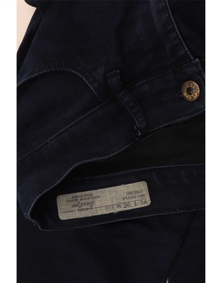 Diesel Womens Bootzee Regular Slim Bootcut Jeans W26 L34 Navy Blue Cotton