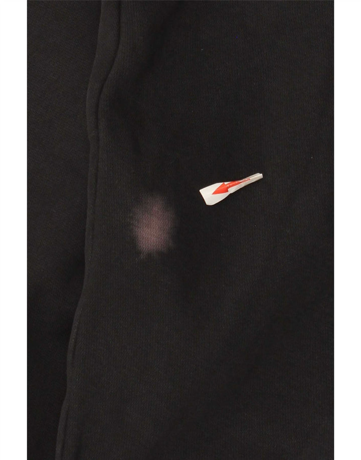 Nike Womens Crop Oversized Sweatshirt Jumper UK 14 Medium Black Cotton