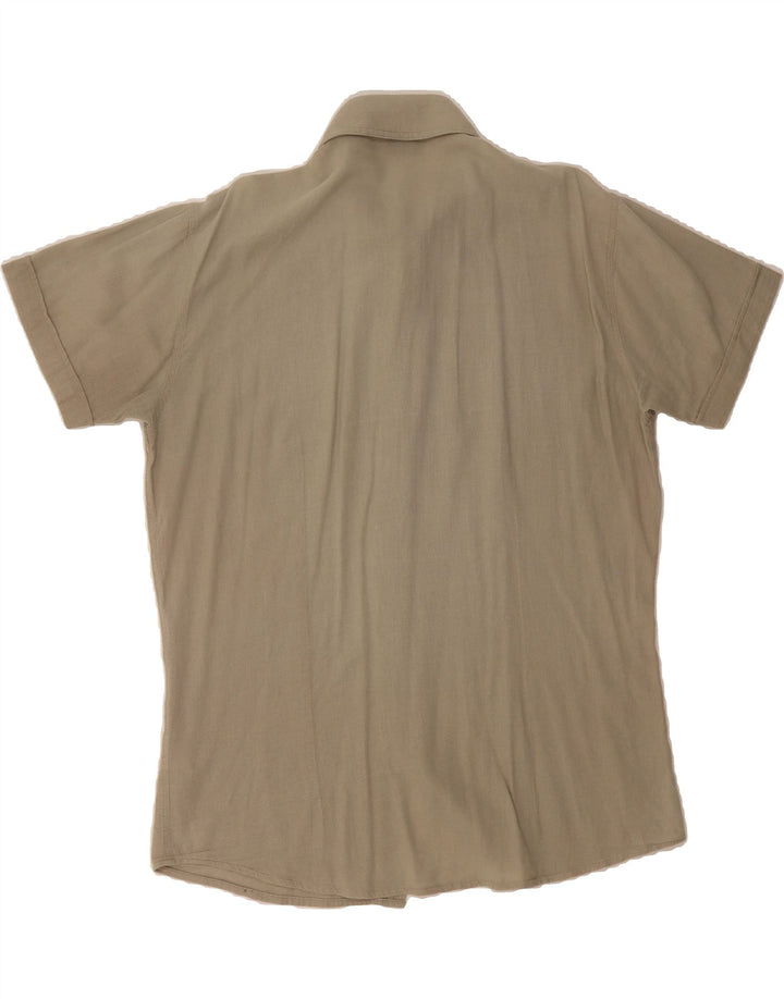 LEE Mens Short Sleeve Shirt Large Grey Vintage Lee and Second-Hand Lee from Messina Hembry 