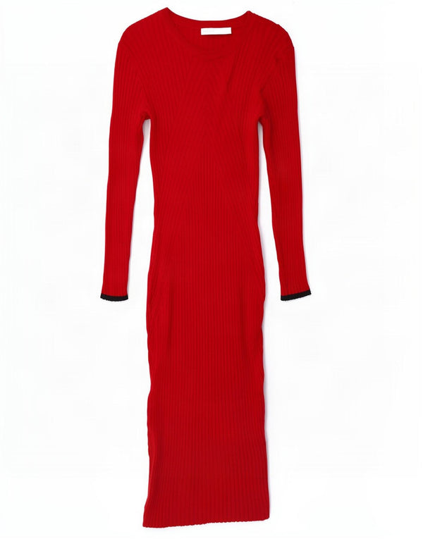 Oasis Womens Maxi Jumper Dress UK 8 Small Red